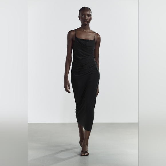 Zara Women's Dress Black Size M Cocktail DRESS , EVENING,  NWT - Picture 1 of 7